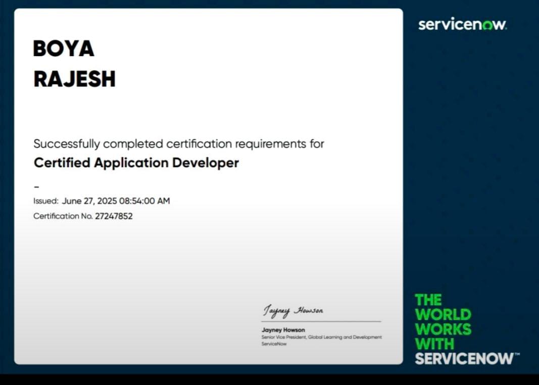 Certified Application Developer