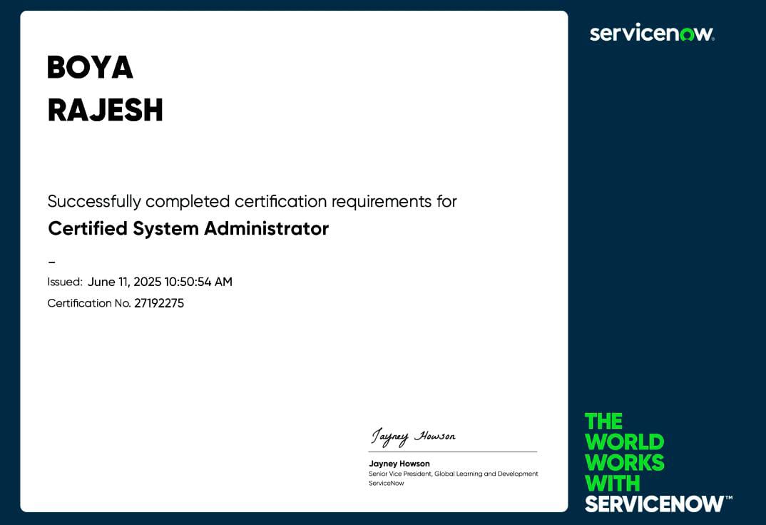 Certified System Administrator